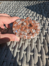 Load image into Gallery viewer, Pumpkin orgonite with moonstone and copper

