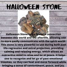 Load image into Gallery viewer, Skull orgonite with Halloween stone, firestone and copper
