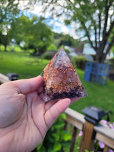 Load image into Gallery viewer, CUSTOM stress relief pyramid orgonite, EMF buster orgone, crystal healing pyramid
