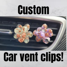 Load image into Gallery viewer, *CUSTOM* Mini succulent car vent clip, Crystal orgonite vent clip
